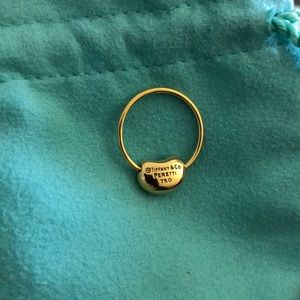 TIFANNY 18k yellow gold Bean designer ring